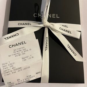 New Chanel Logo Black Tights - M (medium)